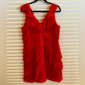 Yomija RED layered dress. Like new